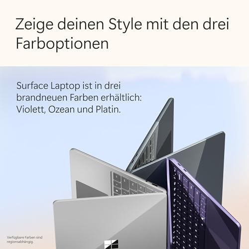 Microsoft Surface Laptop | Copilot+ PC | 13” LCD Touchscreen | Snapdragon® X Plus | 16GB RAM | 512GB Speicher | Neuestes Modell | Ozean