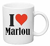 taza para café I Love Marlou Cerámica Altura 9.5 cm diámetro de 8 cm de Blanco