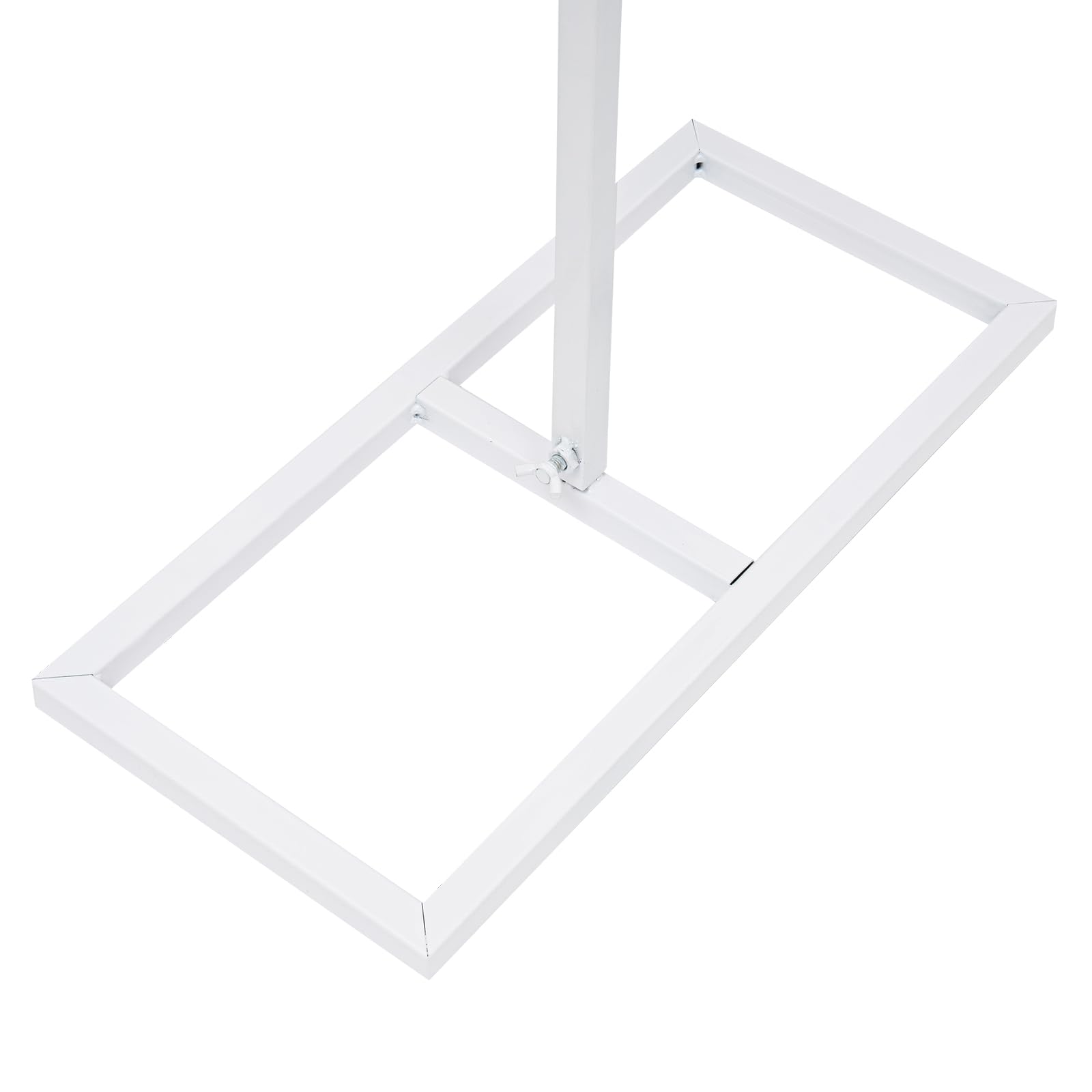 Structure de support pour arc de mariage, décoration en métal de 2,4x2,4m, arc à ballons en métal, cadre métallique pour arc de mariage, arc de jardin pour fête, arc nuptial de mariage (Blanc)