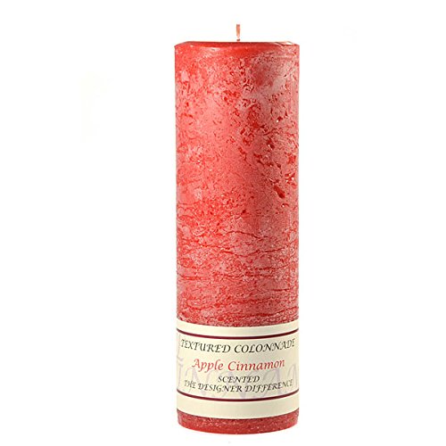 Textured 3X9 Apple Cinnamon Pillar Candle For Wedding/Dinner, Holiday Event, Home Decoration, 90 To 110 Hours, 3 In. Diameterx9.25 In. Tall, 1 Piece #TOP13