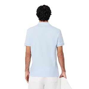 Lacoste Mens Seasonal Short Sleeve Regular Fit Contrast Collar Polo