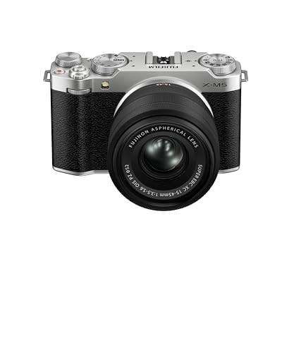 Fujifilm X-M5 26.1MP APS-C X-Trans CMOS 4 with 15-45 f/3.5-5.6 Lens|Retro Style mirrorless Compact Travel Camera|6.2k vlogging|High Speed Recording FHD 240fps|Advance AF for Street/Lifestyle - Silver view 2