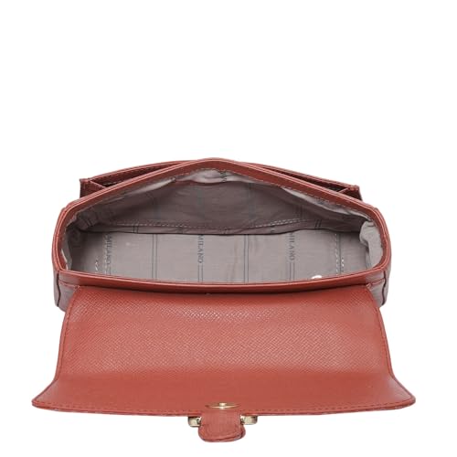 Image of Da Milano Women's Leather Shoulder Bag - Brown