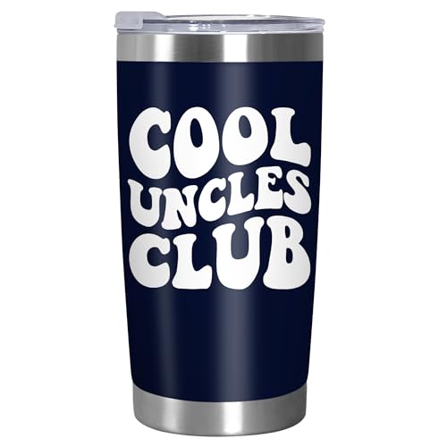 ARVEXO Best Uncle Gifts for Fathers Day from Niece Nephew - Uncles Club 20 Oz Stainless Steel Insulated Coffee Tumbler with Lid - Father's Day Birthday Funny Gifts for Uncle Men Brother
