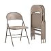 Cosco Vinyl Folding Chair Antique Linen (4-pack)