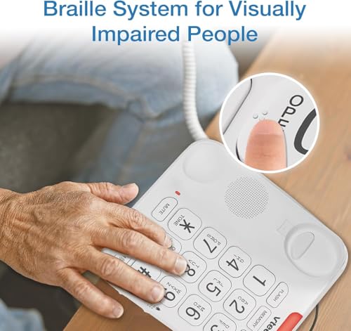 VTech Careline Corded Phone for Seniors, with Oversized High-Contrast Buttons, Talking Digits, Visual LED Ringer, Full-Duplex Base Speakerphone, 10 Number Speed Dial, SN1107 by VTech - Image 8