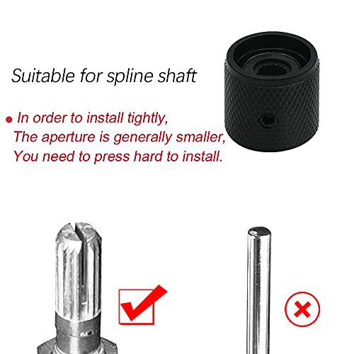 Mxuteuk 4Pcs Black Metal Potentiometer Control Knob Volume Audio Electric Guitar Bass Screw Type 18 X 18Mm (Dh) Knob-10-Bk #TOP1