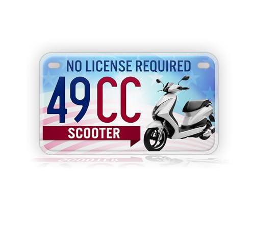 Patriotic Moped & Scooter 49CC USA License Plate Street Legal 4X7 Auto Tag