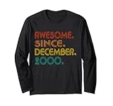 awesome since december 2000 vintage 2000 men women birthday maglia a manica