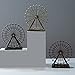 Garneck Desk Decor Home Decoration Metal Ferris Wheel 3D Metal Model Retro Ferris Wheel Model Sculptures Wrought Iron Ornaments Home Decor Souvenir Rose Gold Desk Decor Vintage Decor