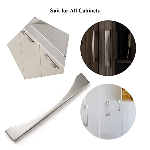 Goo-Ki 6.3''(160mm) Hole Center Brushed Nickel Cabinet Handle,Satin Nickel Cabinet Pull, Modern Drawer Handle Cabinet Hardware,6 Packed by Goo-Ki - Used condition - Image 4