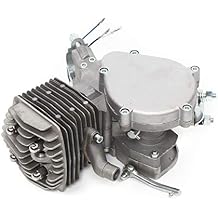 Bicycle Engine, 80CC 2 Stroke Petrol Gas Engine, Stroke 38mm Gasoline Engine W/Balanced Crank, Bicycle Motor Kit for Motorized Bicycle Bike Gas Powered Fully Assembled -Sliver
