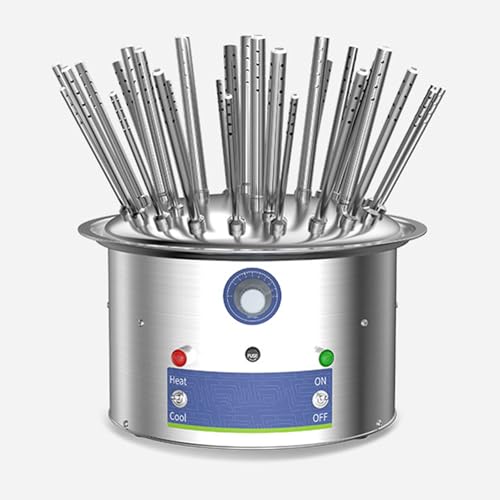 Asciugatrice per Vetreria da Laboratorio, Rastrelliera per Asciugatura a Flusso d'Aria Elettrico, con Tubi di Asciugatura, Regolabile da 40 a 120°, per Provette E Becher in Vetro