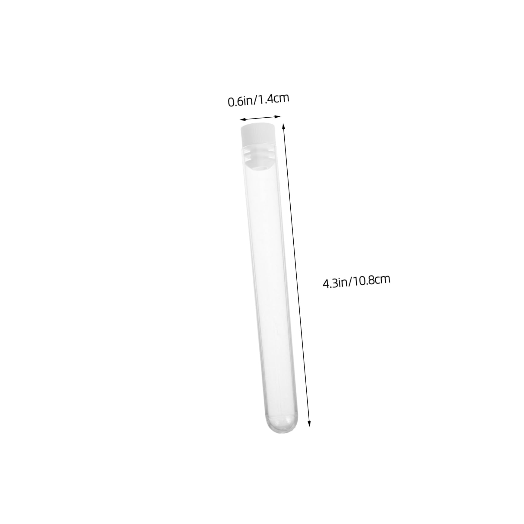 Mikinona Portable Eyelash Brush Container 15pcs Round Bottom Test Tube Cases for Mascara Wands Eyebrow Spoolies Lash Tools