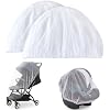 Mosquito Net for Stroller(2 Pack), Baby Mosquito Net for Car Seat, Bassinets, Cradles, Playard, Pack N Plays and Portable Mini Crib, Baby Insect Netting, White