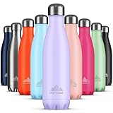 Mont-Clair Trinkflasche Edelstahl - Thermosflasche - BPA-freie - Water Bottle, Edelstahl trinkflasche 500ml - 24h Kalt & 12h Warm - Trinkflasche Auslaufsicher - Lila