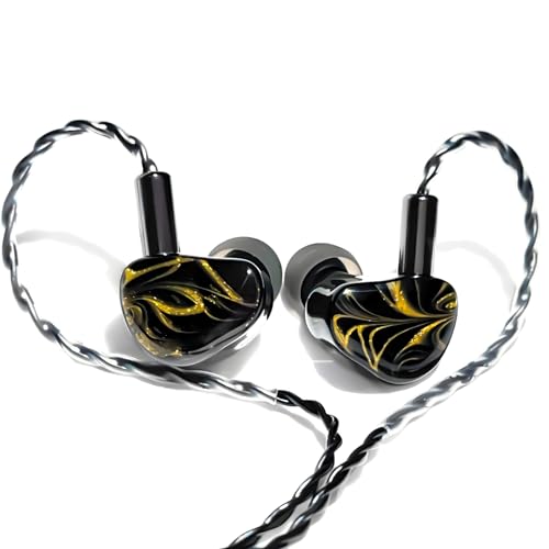 TBtebeat Pure �C���C���[���j�^�[ �C���C���[���j�^�[ �w�b�h�z�� IEM�C���z�� IEM�C���z�� HiFi�X�e���I 10mm �_�C�i�~�b�N �C���C���[���j�^�[ �~���[�W�V����/�̎�/�X�e�[�W�p 0.78 2�s�����O���\�P�[�u�� (�S�[���h