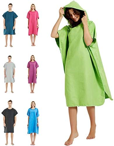 Changing Robe Towel with Hood for Surfing Open Water Swimming Microfiber Wetsuit Changing,Quick Dry& Light Weight,One Size Fit All (Navy)