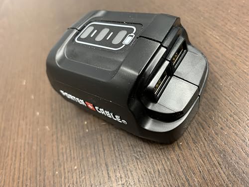 Carregador USB com 2 portas, compatível com cabo Porter de baterias de 20 V