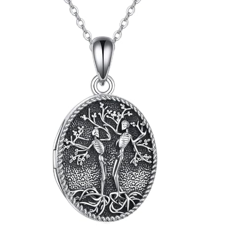 Collar de calavera en plata hipoalergénica contra alergias de piel