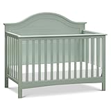 Carter’s by Davinci Nolan 4-in-1 Baby Crib - Convertible to Toddler Bed, Daybed, Full-Size Bed - GREENGUARD Gold Certified - 4 Adjustable Mattress Heights - Conversion Kit Sold Separately, Light Sage
