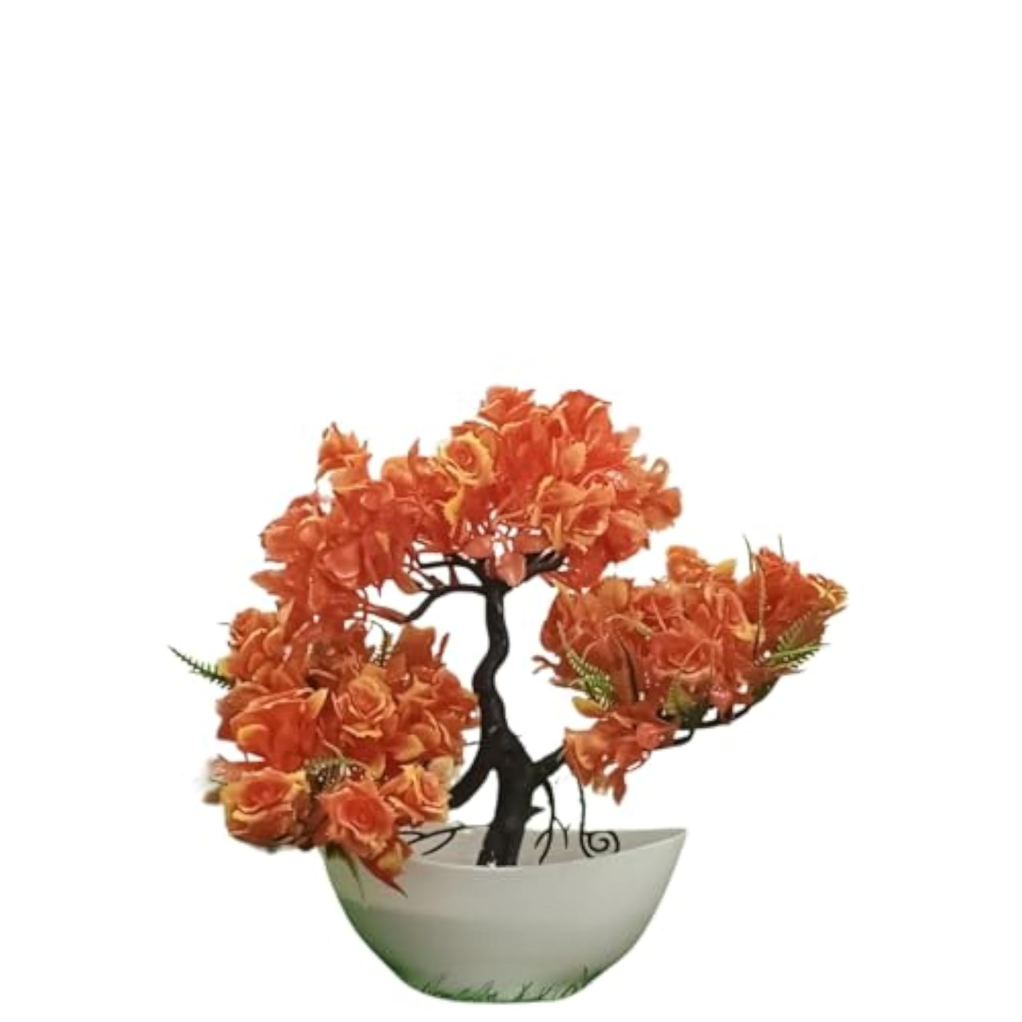 Artificial Potted Plant with Plastic White Pot
