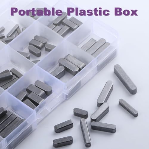 Image of 140 Pcs Round Ended Feather Key, Parallel Drive Shaft Keys Set
