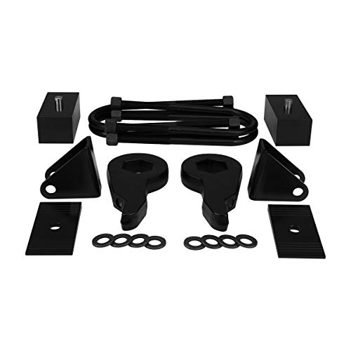 Big Brawns Liftcraft - Lift Kit Compatible with Chevrolet Silverado 1500HD 2500HD 3500HD 8-Lug 2WD 4WD Adjustable 1-3" Front Torsion Keys + 2" Rear Lift Blocks Shock Extensions and Axle Shims