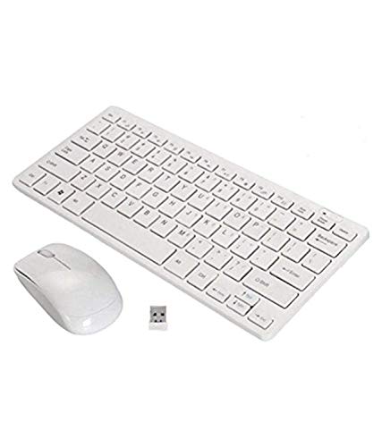 Image of BRIX Wireless Mini Keyboard and Mouse Combo Set (White)