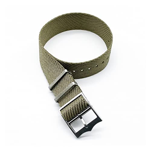 Bracelet de montre otan 22mm avec boucle cuivre argenté haute résistance