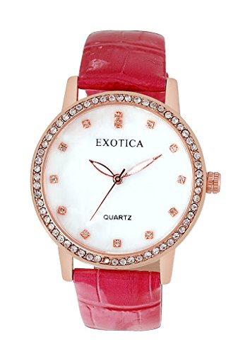 Exotica Fashions Analogue White Dial Womens Watch -EFL-707-Fuschia (B0161V2H6G) Amazon Price History, Amazon Price Tracker
