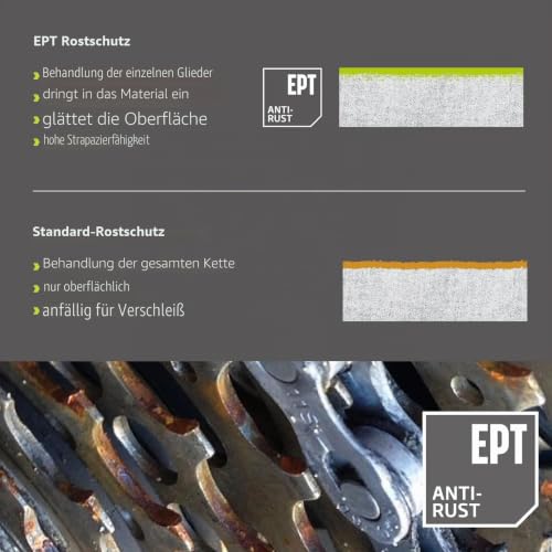 KMC e8 Turbo EPT Anti-Rost 8 Gang E-Bike Kette Dunkelsilber 122 Glieder
