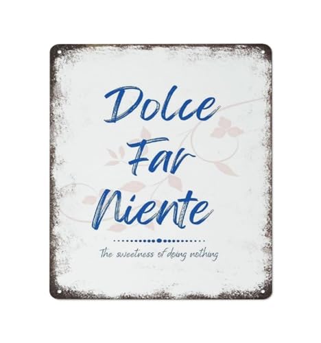 ACKUEAOK Slow Living Quote Metal Sign The Sweetness of Doing Nothing Wall Decor Minimalist Aesthetic Tin Art for Bedroom Living Room Gift 8 X 12 inch