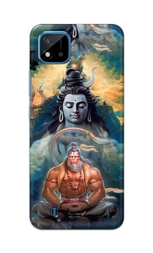 Image of PRINTFIDAA Printed Hard Back Cover Case for Realme C20 | Realme C20A | Realme C11 2021 Back Cover (Lord Shiva and Hanuma) -112
