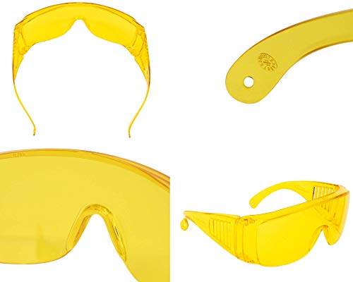SAFE HANDLER Diamont Amber Vented Over Glasses Safety Glasses | Meets ANSI Z87.1, Impact Resistant Polycarbonate Lens (12 Pairs) by SAFE HANDLER - Image 5