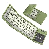 【2025年最新型】Nillkin 【公式直営店】キーボード Bluetooth 折りたたみ式 ワイヤレス ipad キーボード ipad mini 薄型 軽量 3台同時接続 テンキー＆ タッチパッド搭載 Type-C充電式 トラックパッド マルチペアリング iOS/Android/Mac/Windows対応 パンタグラフ 収納バッグ付き 日本語説明書付 グリーン