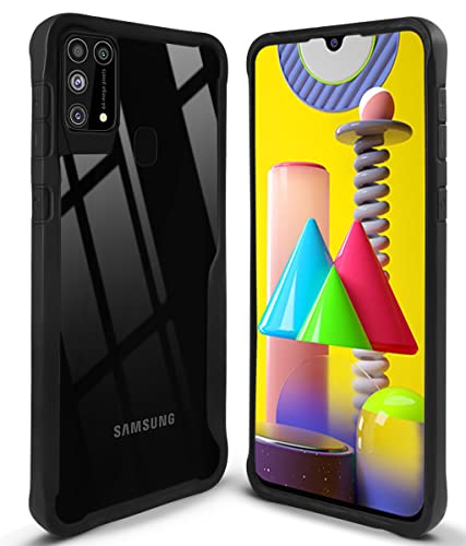 Image of Jkobi Hard PC Crystal Bumper Shockproof Back Cover Case for Samsung Galaxy M31 | M31 Prime Edition with Camera Protection (Matte Black)