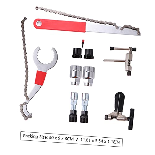 VANZACK 1 Set Bicycle Repair Tool Includes One Shaft Tool Freewheel Remover Bottom Bracket Remover and Chain Breaker Durable for Mountain Road Bikes