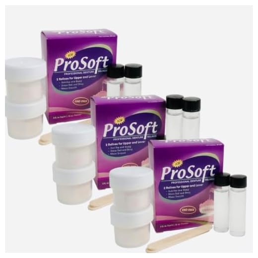 6 Denture Reline Kits Denture Reline- ProSoft Reliner-liner For loose Dentures