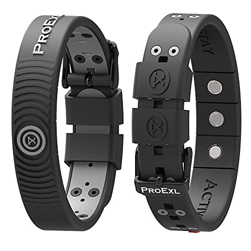 Proexl Ultimate Magnetic Bracelet - Waterproof And Fits All Wrists - Stay Active (Black Gray) #TOP3