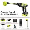Cordless Pressure Washer Gun: 1000 PSI Portable Electric Washer for Vehicle, Driveway & Deck - Ergonomic Handle Design with 30min Runtime & 6-in-1 Nozzle #3