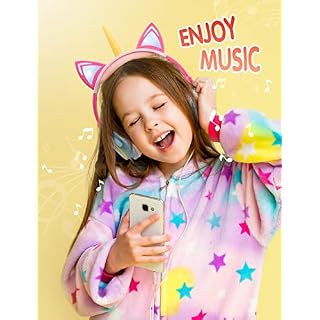 ONTA Casque Audio Enfant avec Oreilles de Chat Licorne, Léger, Écouteurs Pliables à LED à Lumières pour Filles/Garçons… - Les Beatles, Paul McCartney, John Lennon, RIngo Starr, George Harrison ONTA Casque Audio Enfant avec Oreilles de Chat Licorne, Léger, Écouteurs Pliables à LED à Lumières pour Filles/Garçons… – Image 5