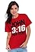 John 3:16 True Story Bible Verse Graphic T Shirt Men or Women Red