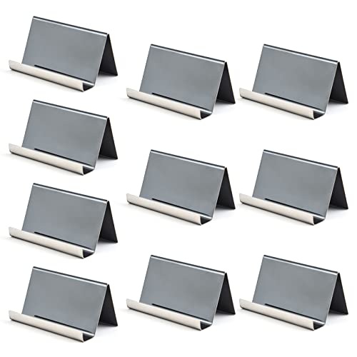 Porte-cartes métallique robuste lot de 10 supports de bureau antidérapants