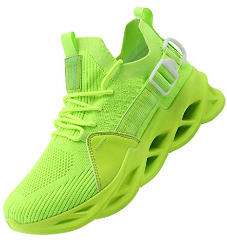 Aardimi - Zapatillas de deporte para hombre, transpirables, antideslizantes, para gimnasio, fitness o correr por la calle, color Verde, talla 38 EU