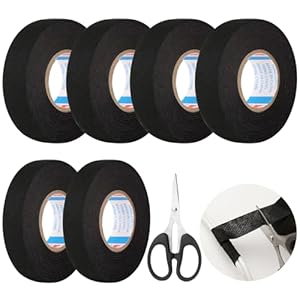 Aubess Kfz Gewebeband Schwarz 6 Stück