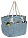 Malirona Large Canvas Beach Bag Shoulder Bags,6, Light Blue, Size One_Size