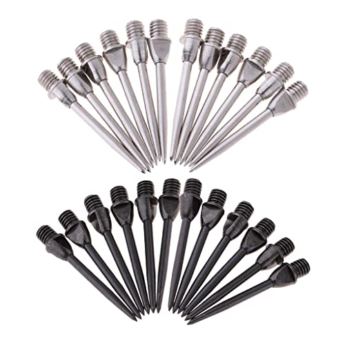 24PCS Durable Hammer Head Tips Standard Moveable Points - +Black