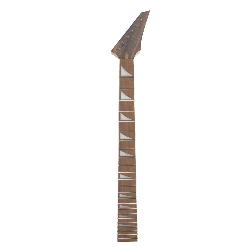 Yinfente Sostituzione del collo della chitarra elettrica 24 tasti 25,5 pollici acero legno di palissandro tastiera (acero-palissandro)