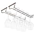 Wallniture Wine Glasses Holder - Under Cabinet Stemware Rack - Steel Oil Rubbed Finish 17 Inch Set of 2